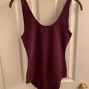 Aritzia Georgiana Bodysuit (NEVER WORN) Plum/Merlo